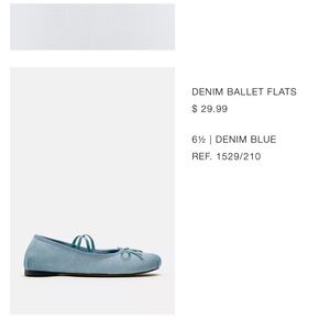 Denim Blue Ballet Flats